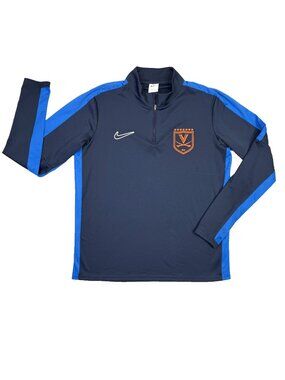 Nike University of Virginia Cavaliers Shirt Mens L Dri-Fit 1/4 Zip Pullover Blue